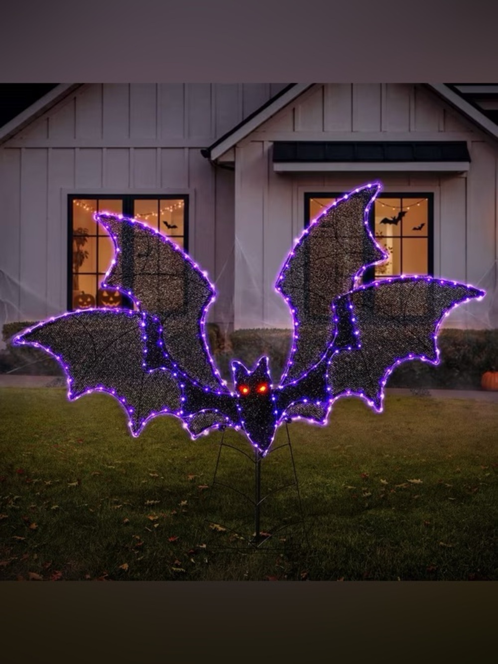 Pre-Lit Halloween Bat